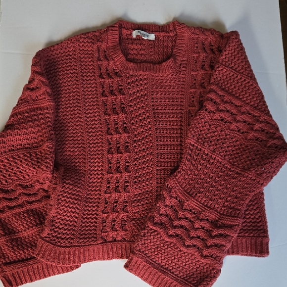 Madewell Crochet Crop Knit Sweater - XL - Picture 4 of 7